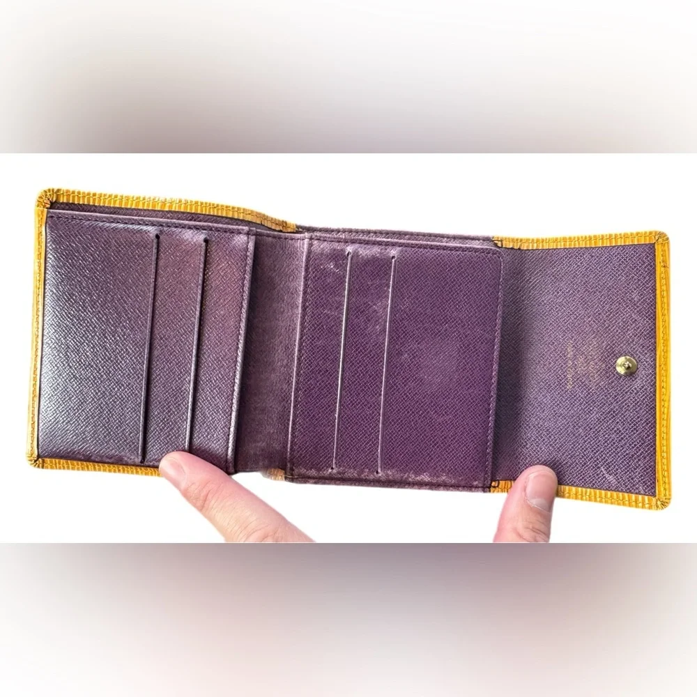 Louis Vuitton Vintage Epi Wallet – Jaune Yellow w/ Purple Interior